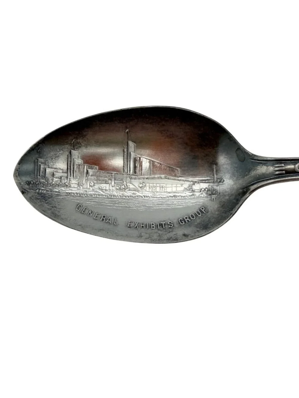 1933 Chicago Worlds Fair Spoons Century Progress Oneida Par Plate Vintage Set 2